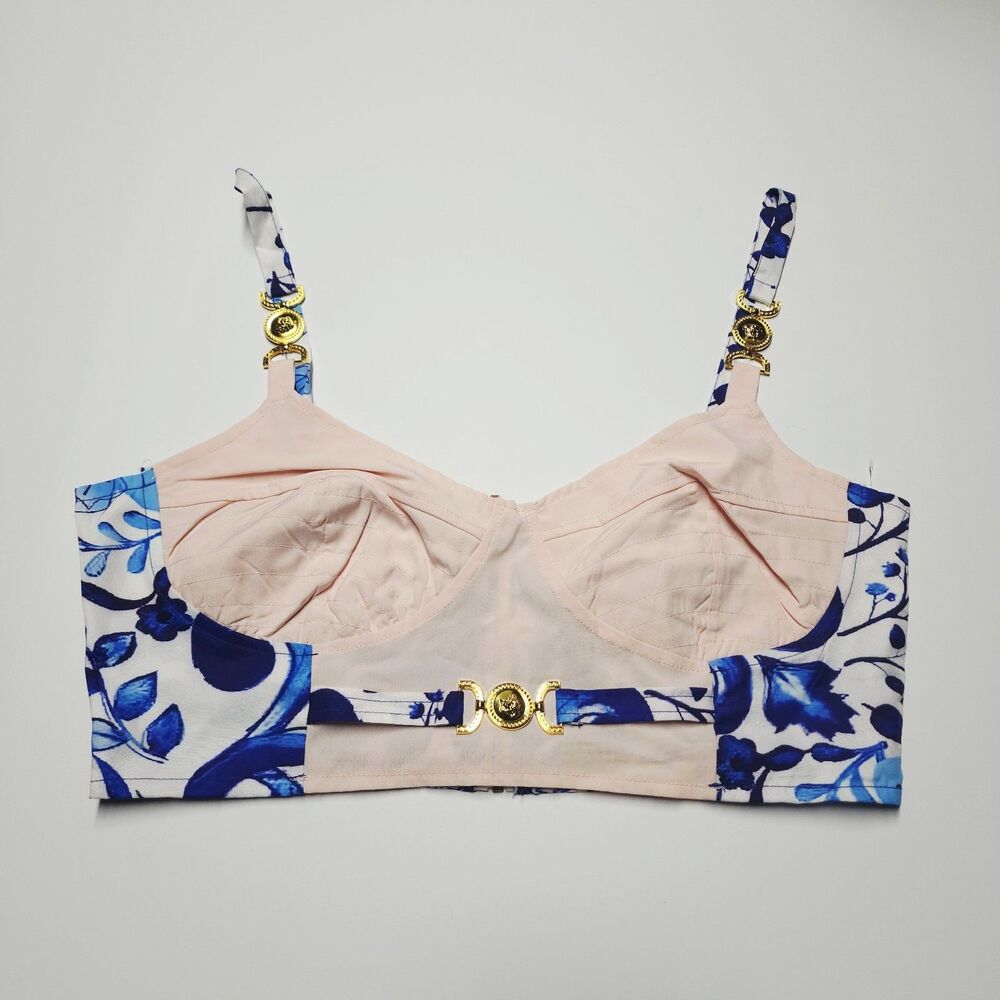Ladies Cropped Bustier Top Size SMALL Great Adornments Very Quirky NWOT